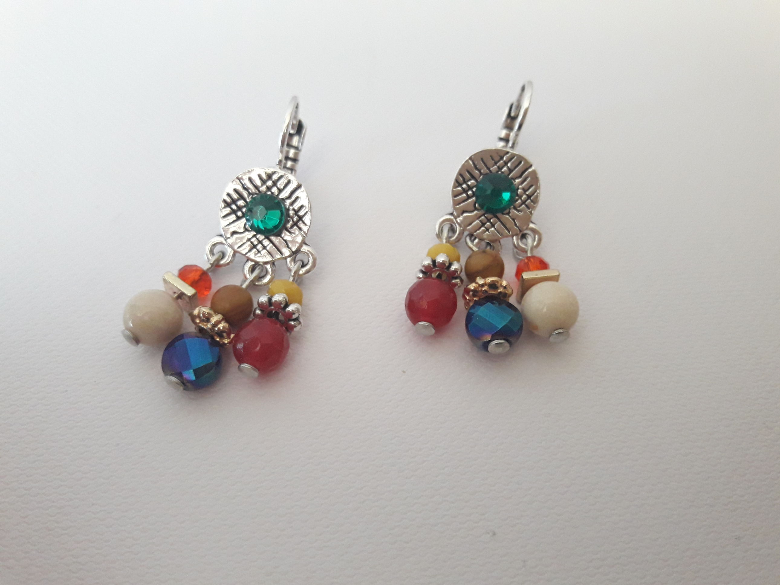 Boucles d’oreille 3 Rangs multicolore - Les Caprices de Marie - Bijoux